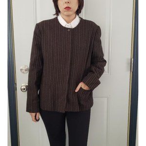 60s/70s‎ Brown Pinstripe Blazer
